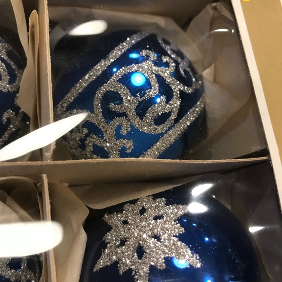 Vintage 3 Boxes Red and Blue Mercury Glass Christmas Ornaments - Picture 6 of 13